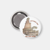 Klippensignalstein-Klapperschlange Magnet (Vorderseite/Rückseite)