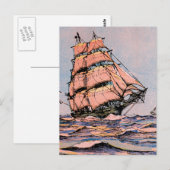 Klipper-Schiff Ann McKim Postkarte (Vorne/Hinten)