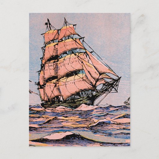 Klipper-Schiff Ann McKim Postkarte (Vorderseite)