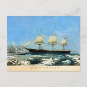 Klipper-Schiff Red Jacket 1854 Postkarte