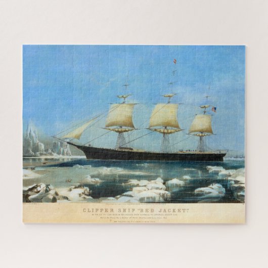 Klipper-Schiff Red Jacket 1854 Puzzle (Horizontal)
