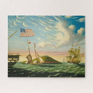 Klipper-Schiffe Boston Harbor 1800er Puzzle