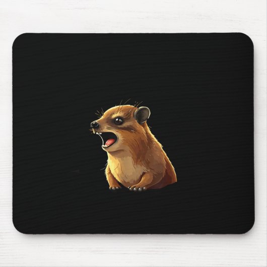 Klippschliefer Awawa Ew Leute Lustig Waldmurmeltie Mousepad (Vorne)