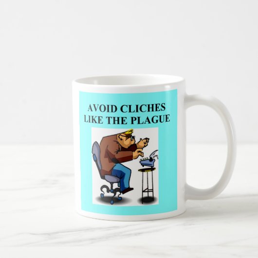 KLISCHEE-Witz für Verfasser und Autoren, KLISCHEE Kaffeetasse (Rechts)