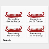 Klistermärkåtervandring Rechteckiger Aufkleber (Blatt)