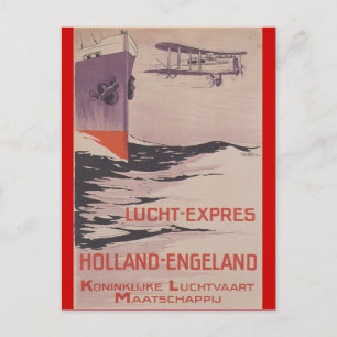 KLM Lucht-Express Postkarte