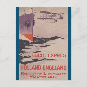 KLM Lucht-Express Postkarte