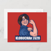 Klobuchar 2020 Rosie The Riveter Parody Democrat Postkarte (Vorne/Hinten)