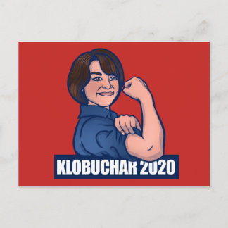 Klobuchar 2020 Rosie The Riveter Parody Democrat Postkarte