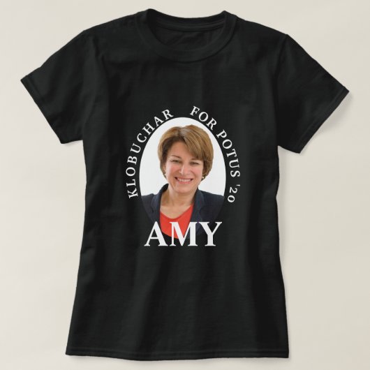 Klobuchar für POTUS mit Porträt T-Shirt (Design vorne)