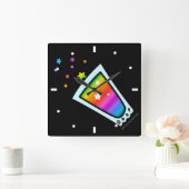KLOCK - ROINBOW SHOW GLASS QUADRATISCHE WANDUHR (Zuhause)