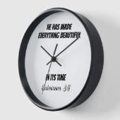 KLOCK, WALL CLOCK, SCRIPTURE, Ecclesiastes 3:11 Uhr (Winkel)