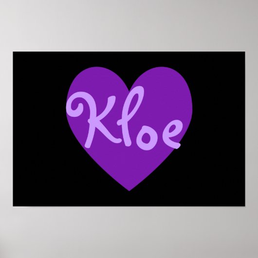 Kloe in Lila Poster (Vorne)