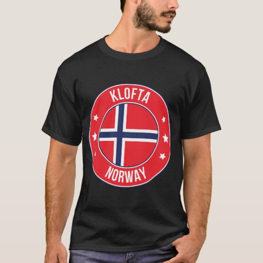 Klofta, Norwegen Stadt T-Shirt (Vorderseite)
