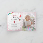 Klomp, Crunch & Growl! Dinosaur-Party Einladung (Innenseite)