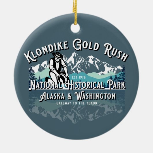 KLONDIKE GOLD RUSH NATIONAL HISTORICAL PARK KERAMIK ORNAMENT (Hinten)