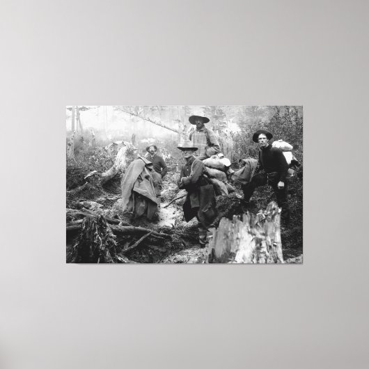 Klondike Gold Rushing to DEATH 1897 Leinwanddruck (Vorderseite)