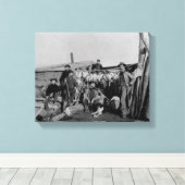 Klondike Männer nach der Jagd auf ptarmigan in Nom Leinwanddruck (Insitu (Holzboden))