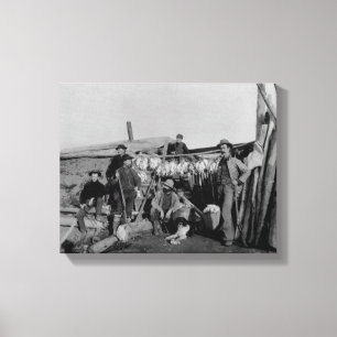 Klondike Männer nach der Jagd auf ptarmigan in Nom Leinwanddruck