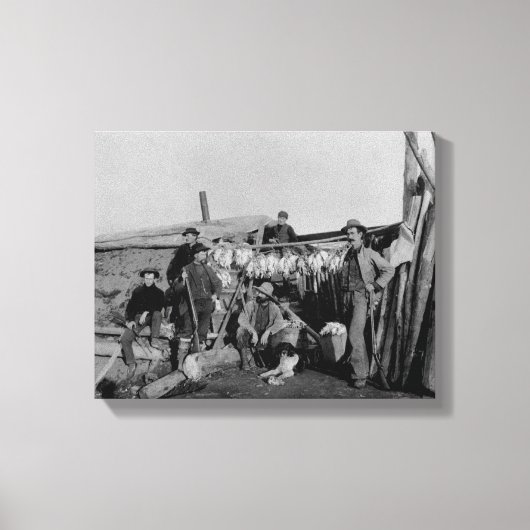 Klondike Männer nach der Jagd auf ptarmigan in Nom Leinwanddruck (Vorderseite)