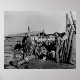 Klondike Männer nach der Jagd auf ptarmigan in Nom Poster