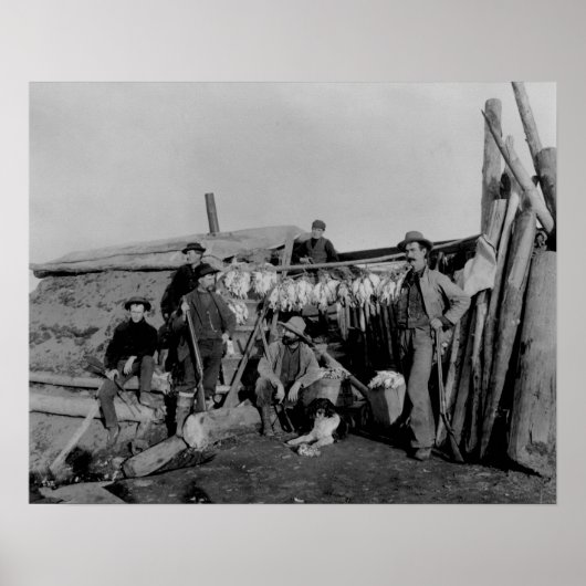 Klondike Männer nach der Jagd auf ptarmigan in Nom Poster (Vorne)