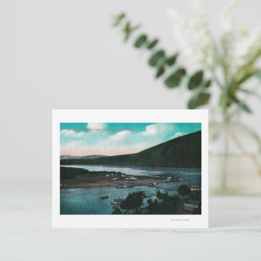 Klondyke River, Alaska Hängebrücke Postkarte (Stehend Vorderseite)