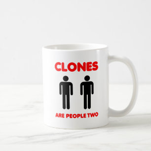Klone sind Leute Zwei Lustiger Becher Kaffeetasse