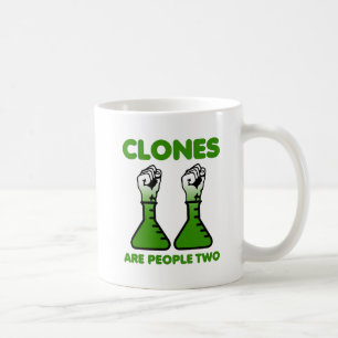 Klone sind Leute Zwei Lustiger Becher Kaffeetasse