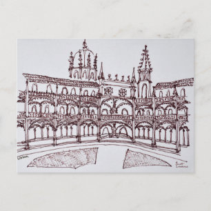 Klooster des Jeronimos-Klosters   Lissabon, Portug Postkarte