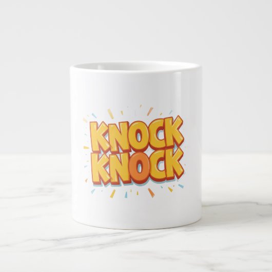 Klopf klopf Jumbo-Tasse (Vorderseite)