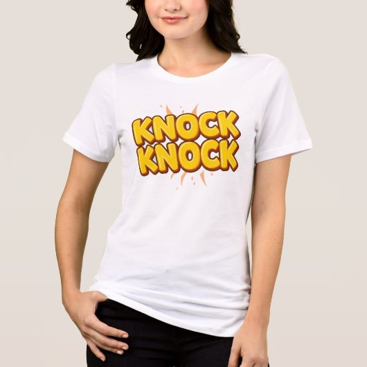 Klopf klopf Tri-Blend shirt (Vorderseite)