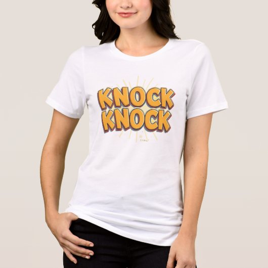 Klopf klopf Tri-Blend shirt (Vorderseite)