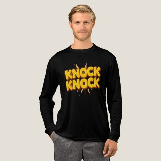 Klopf klopf Tri-Blend shirt (Volle Vorderseite)