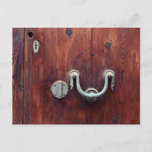 Klopfen Sie an die Tür. Postkarte (Vorderseite)