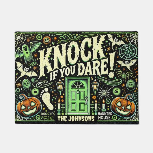 Klopfen Sie ein, wenn Sie mit einer Personalisiert Fußmatte (Vorderseite)