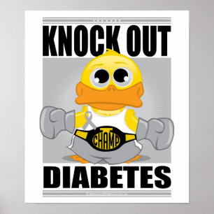 Klopfen Sie heraus Diabetes Poster
