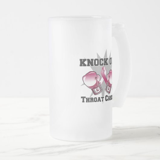 Klopfen Sie heraus Kehlkopfkrebs Mattglas Bierglas (VorderseiteRechts)