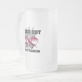 Klopfen Sie heraus Kehlkopfkrebs Mattglas Bierglas (Vorderseite Links)