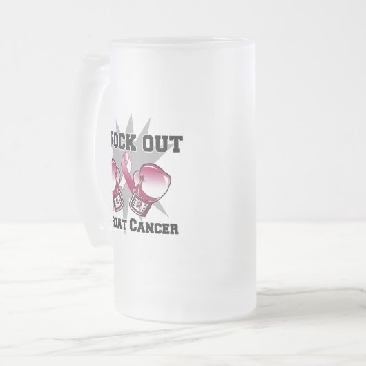 Klopfen Sie heraus Kehlkopfkrebs Mattglas Bierglas (Vorderseite Links)