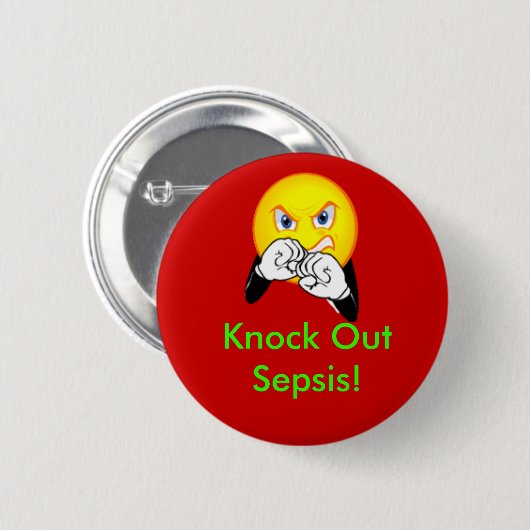 Klopfen Sie heraus Sepsis Button (Vorne & Hinten)