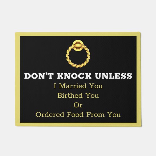 Klopfen Sie nicht an der Tür Fußmatte (Vorderseite)