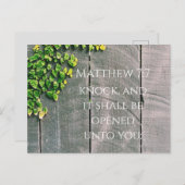 Klopfen und die Tür wird sich gut öffnen Postkarte (Vorne/Hinten)