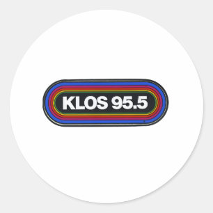 Klos aus Radiosender Vintager Klassiker Runder Aufkleber