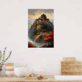 Kloster auf den Felshöhen Poster (Küche)