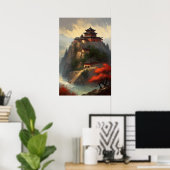 Kloster auf den Felshöhen Poster (Heimbüro)