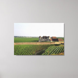 Kloster Clos de Vougeot aus dem 16. Jahrhundert un Leinwanddruck