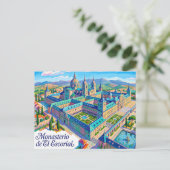 Kloster El Escorial Spanien Postkarte (Stehend Vorderseite)