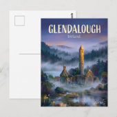 Kloster Glendalough Irland Postkarte (Vorne/Hinten)