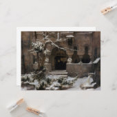 Kloster im Winterschnee (von Karl Lessing) Karte (Vorderseite/Rückseite Beispiel)